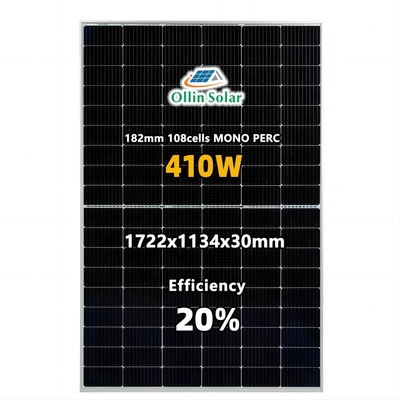 Full Black Mono Perc 9bb PV Photovoltaic Solar Panel For Home Solar System