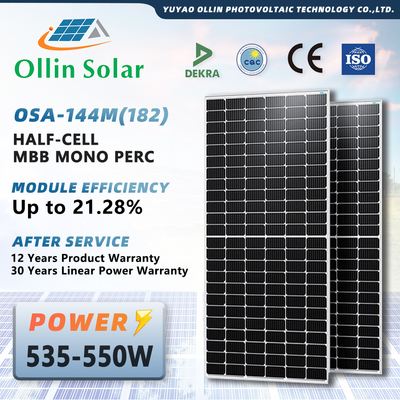 INMETRO επικυρωμένα ηλιακά πλαίσια 550w για την υπηρεσία cOem αγοράς Brazillian διαθέσιμη