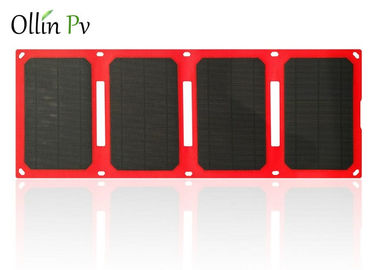Εύκολος φέρτε την ηλιακή τσάντα φορτιστών κόκκινη κινητή φωτοβολταϊκή συσκευή χρέωσης 4 πτυχών
