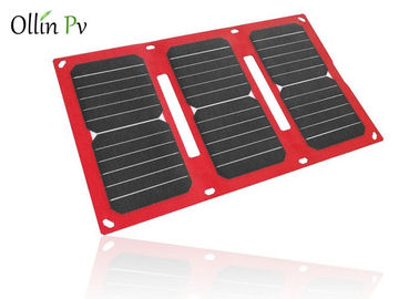 Φορητή ηλιακή τσάντα φορτιστών κινητή φωτοβολταϊκή συσκευή χρέωσης κόκκινου χρώματος 4 πτυχών