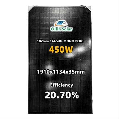 ΟΛΗ η μαύρη 440W 445W 450W 455W 460W ηλιακού πλαισίου Monocrystalline εξάρτηση ηλιακού πλαισίου κυττάρων ηλιακών πλαισίων μισή για τα σπίτια