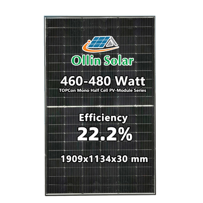 TOPCON N TYPE 480W N TYPE MONOCRYSTALLINE SOLAR